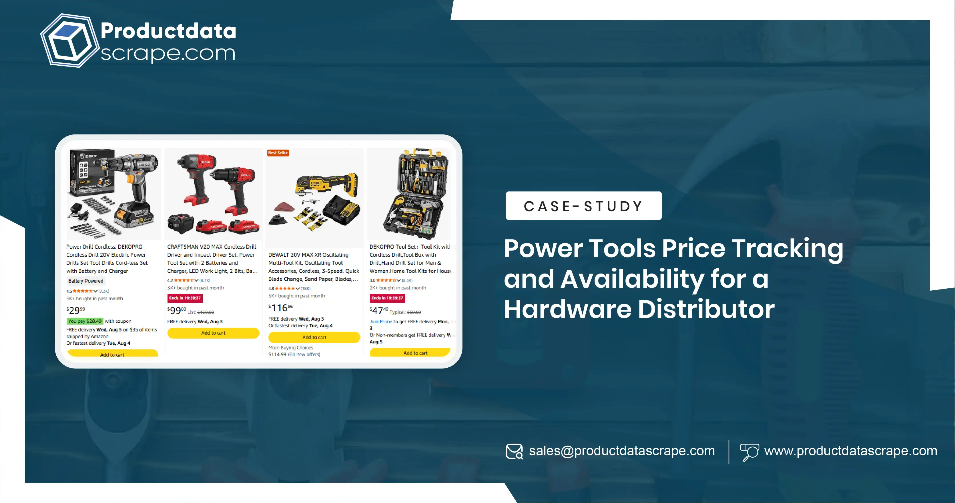 Power Tools Price Tracking and Availability for a Hardware Distributor